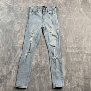 Aeropostale Women's 000 Short High Rise Leggings Distressed Ripped Style